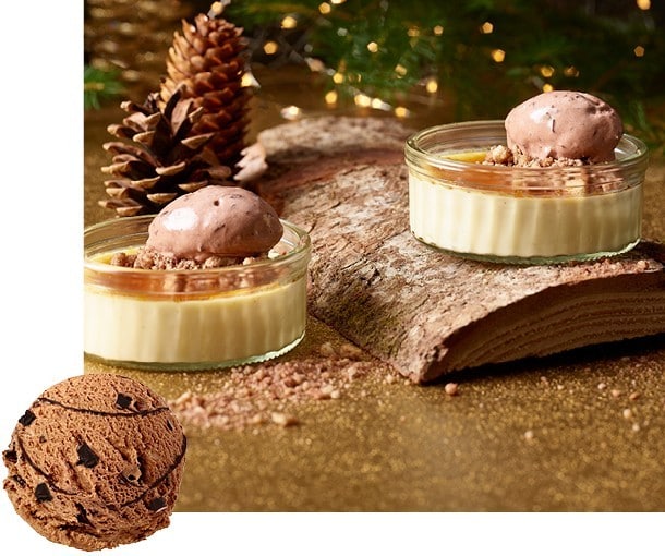 CRÈME BRÛLÉE MIT SCHOKOLADENEIS