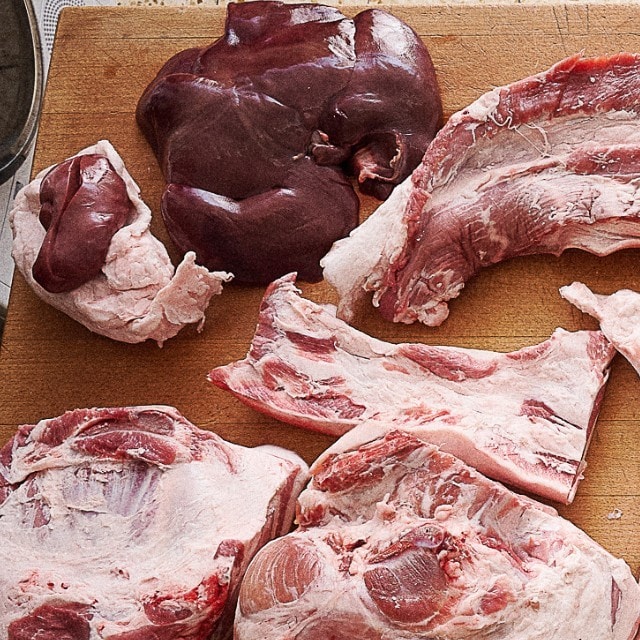 Frisches Schweinsnierenfett