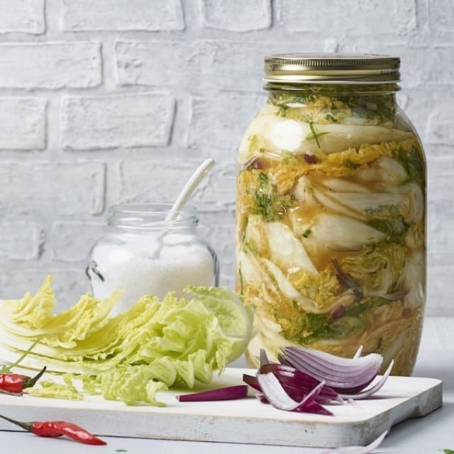 Kimchi, fermentierter Kohl