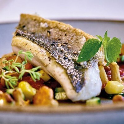 Wolfsbarsch mit Eierschwammerl