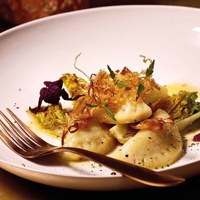 Kartoffel, Steinpilz, Sauerkraut, Kopfsalat, Nussbutter