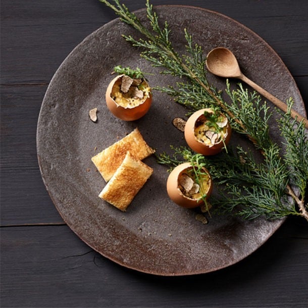 Rührei vom Kärntner Landhuhn mit schwarzem Trüffel