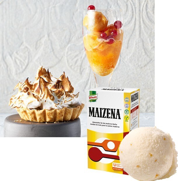 MARILLEN TARTE MIT BAISERHAUBE UND ANANAS SORBET