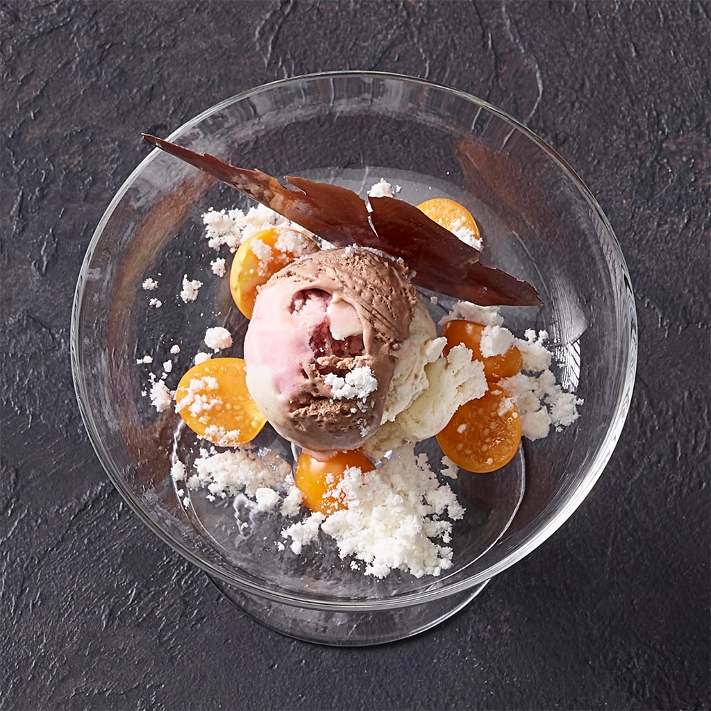 Dreierlei Eis und Macarons – vegan