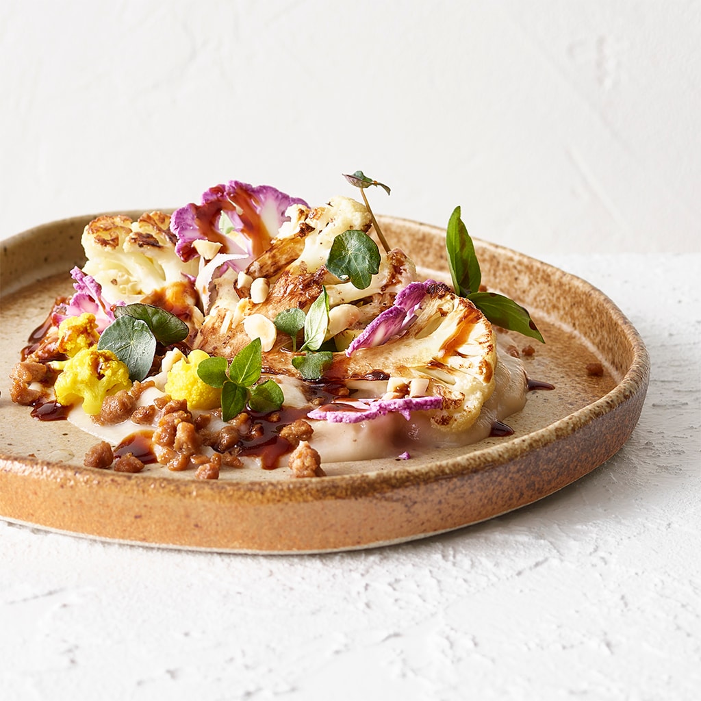 4erlei Karfiol mit veganem Faschierten