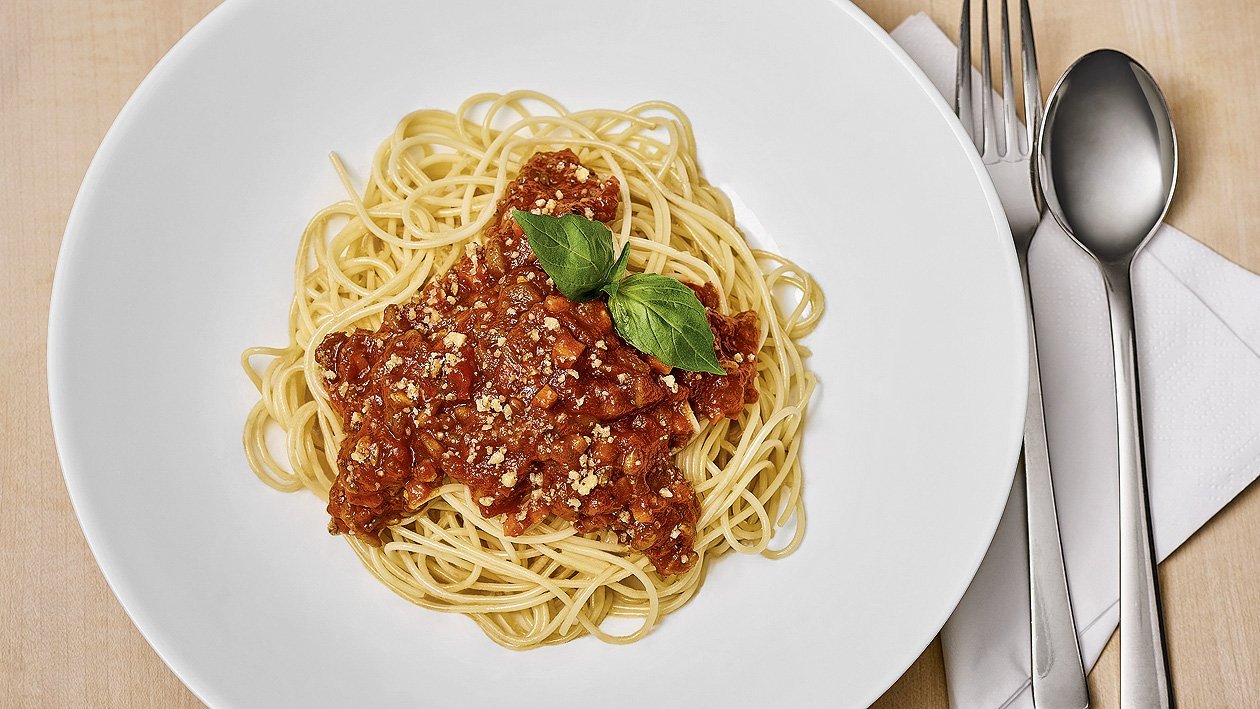 Vegane Spaghetti Bologneser Art, allergenfrei   – Rezepte