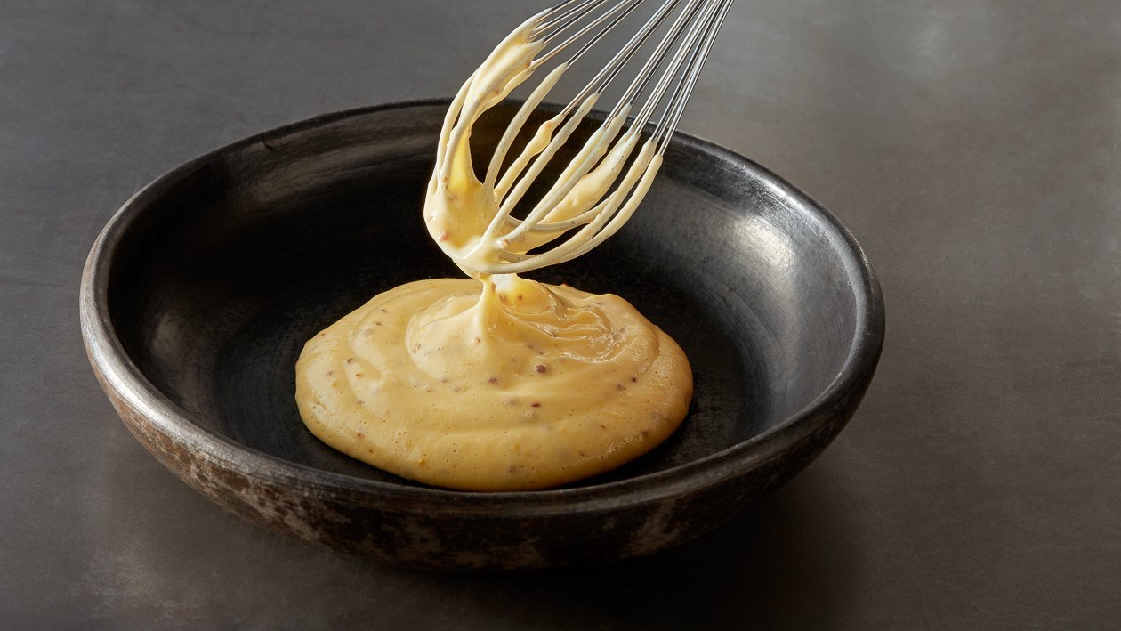 geräucherte Hollandaise mit À l’Ancienne Wholegrain Senf Rezepte