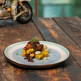 Bubble and Squeek mit smoked Pork Belly