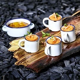 Karotten Kardamom Soufflé mit Mandarinen Ragout