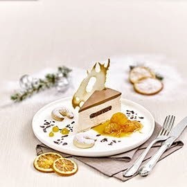 Vanillekipferl – Topfentorte mit Mandarinenragout