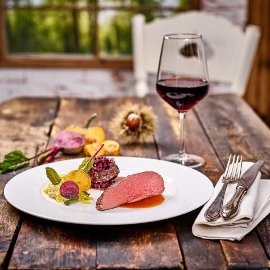 Rosa Tafelspitz auf Kartoffelpüree & Rinderbackerl