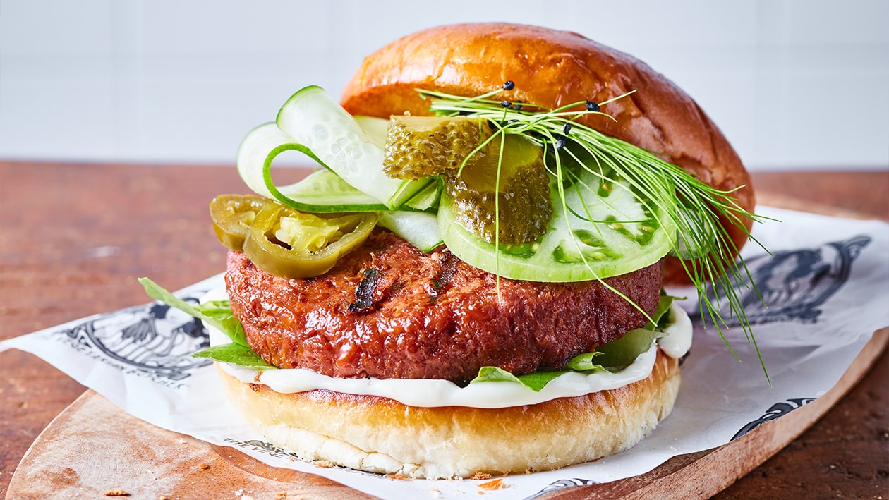 The Vegetarian Butcher grilled Premium Burger