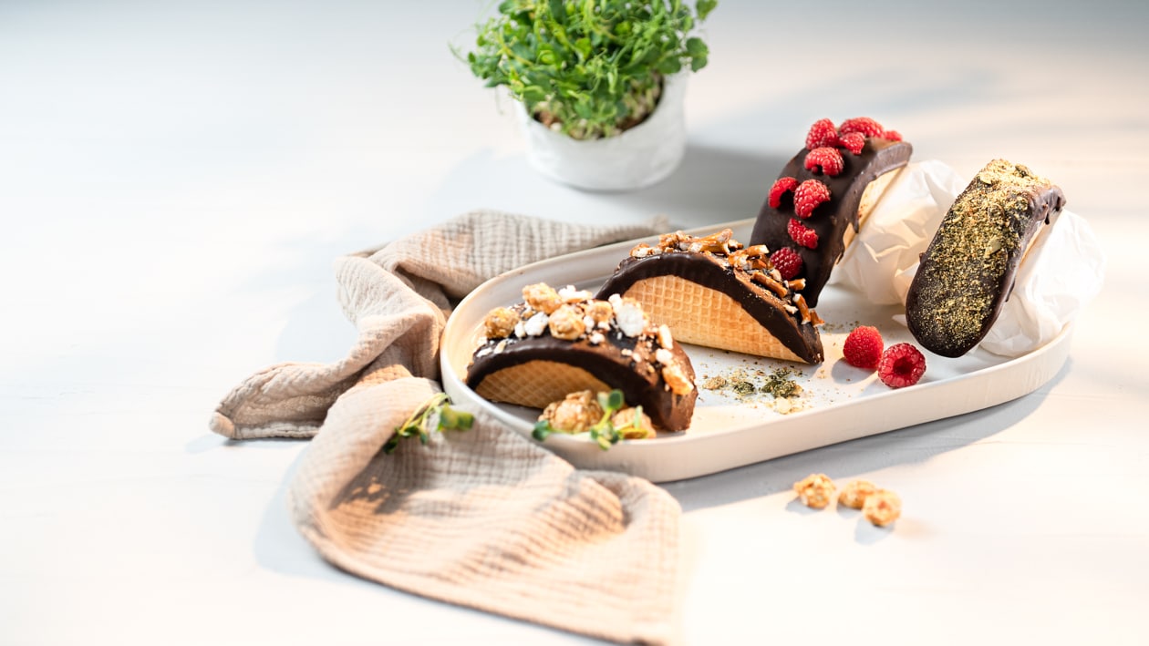 Ice Cream Taco mit Crunchy Schokolade – Rezepte