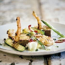 Gemüseshrimps mit Tofu