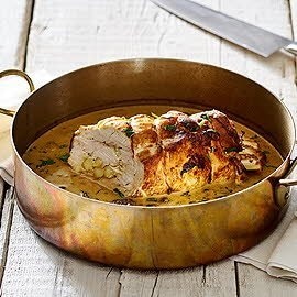 Putenrollbraten mit Spargelfüllung