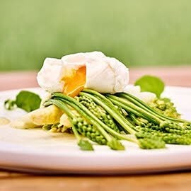 Pochiertes Freilandei, Avocado, grüner Spargel & Béarnaise