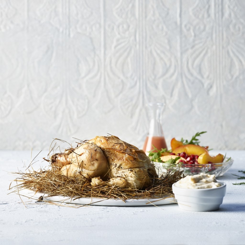 Stubenkücken mit Bergheu gegart