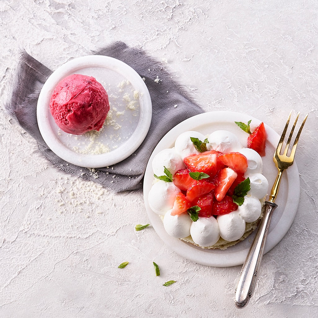 Erdbeertörtchen mit Zitronentopfen