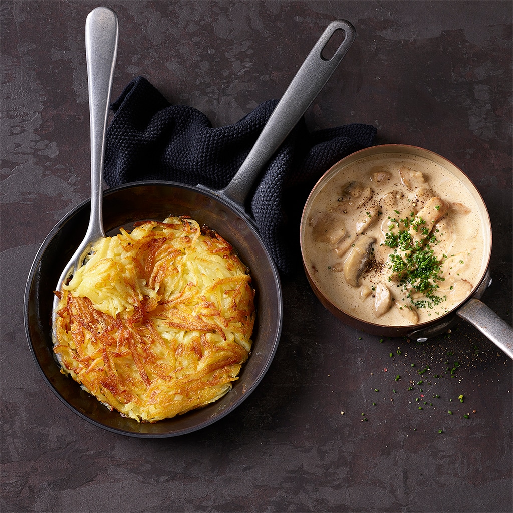 Zürcher Geschnetzeltes mit Rösti