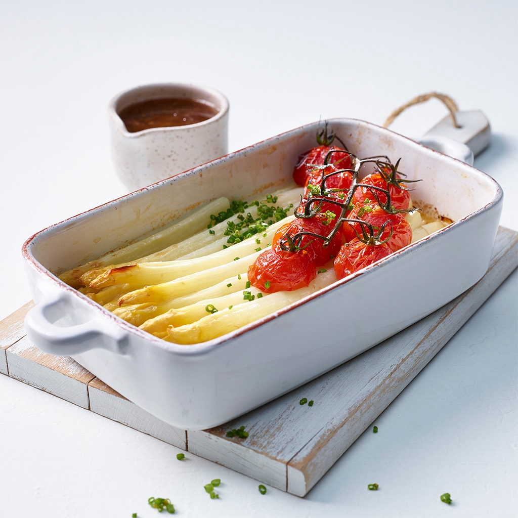 Ofenspargel mit Sesam-Vinaigrette