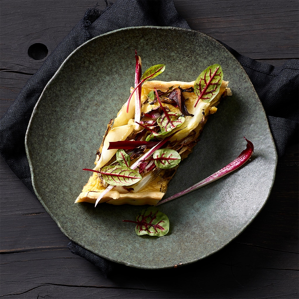 Radicchio-Topinambur-Quiche mit Trüffel
