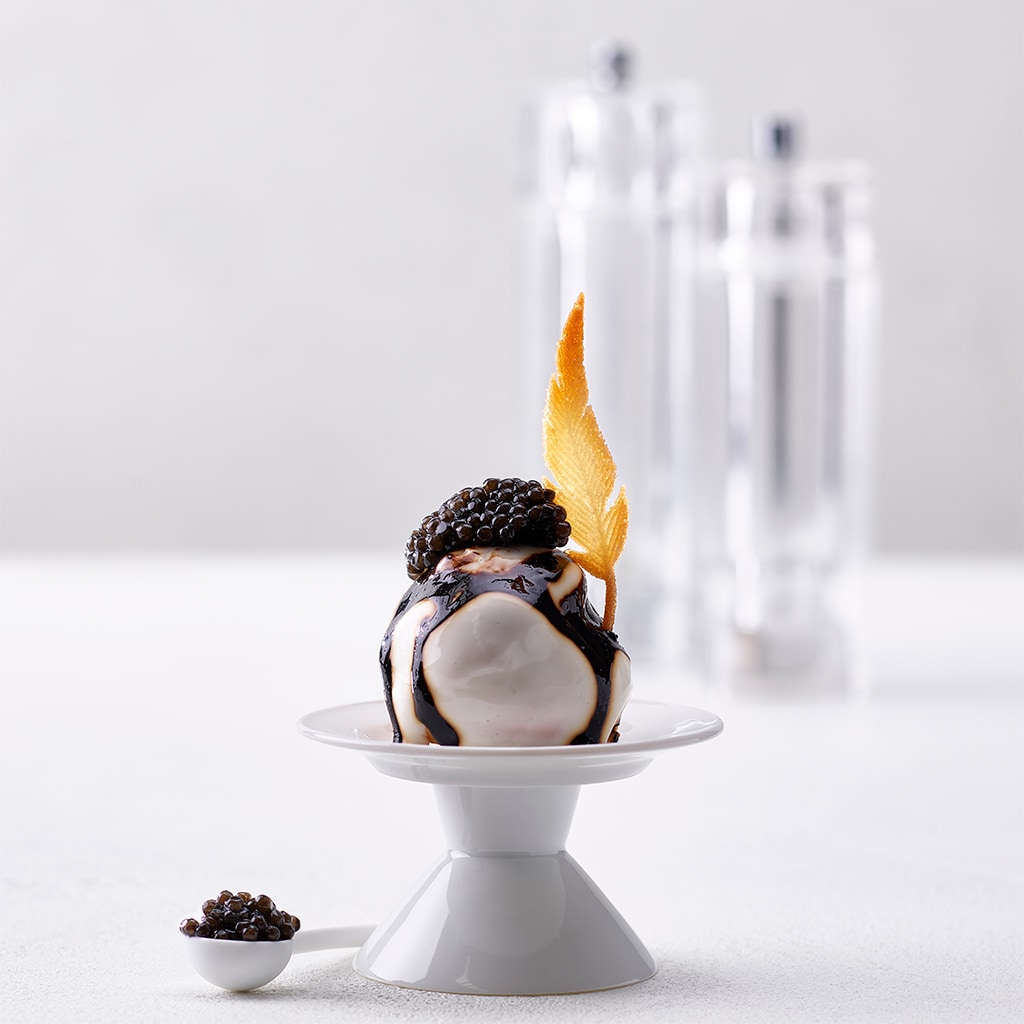 Kaviar-Weisse Schokolade