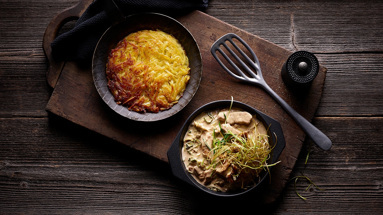 Rahmgeschnetzeltes mit Rösti – Rezepte