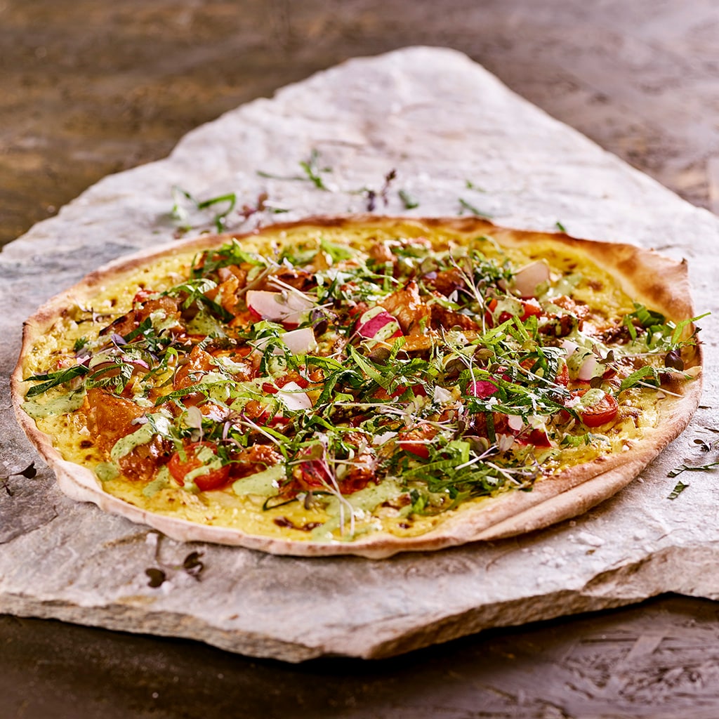 Stangen Pizza mit Pflanzen Proteinen