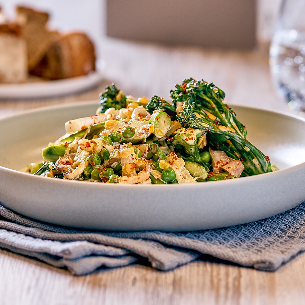 Curry Ragout Grüner Spargel