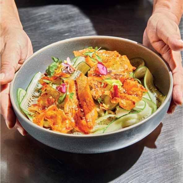 Spicy Red Hot Creamy Ramen with Char Siu Chicken