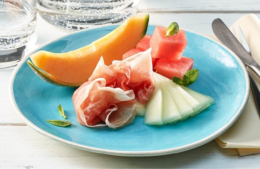 Melonen mit Rohschinken