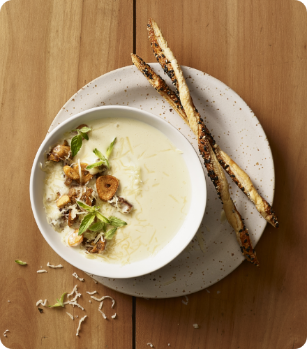 Rezept: Heumilch-Käse-Knoblauchsuppe