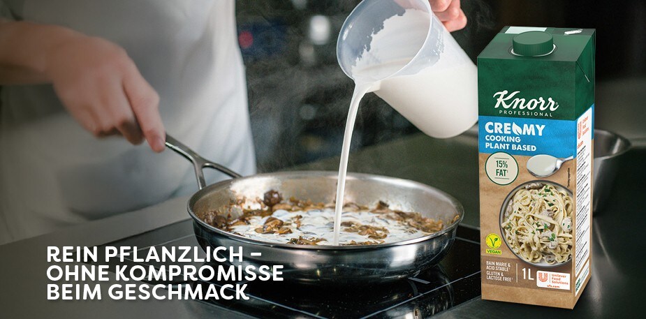 Die pflanzbasierte Kochcreme von Knorr Professional